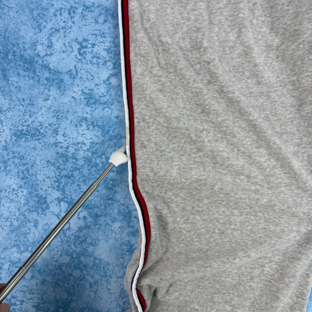 Enyce Mens Baggy Sweatpants Zipper Joggers XL Y2K Side Stripe White Red Blue - Picture 7 of 12